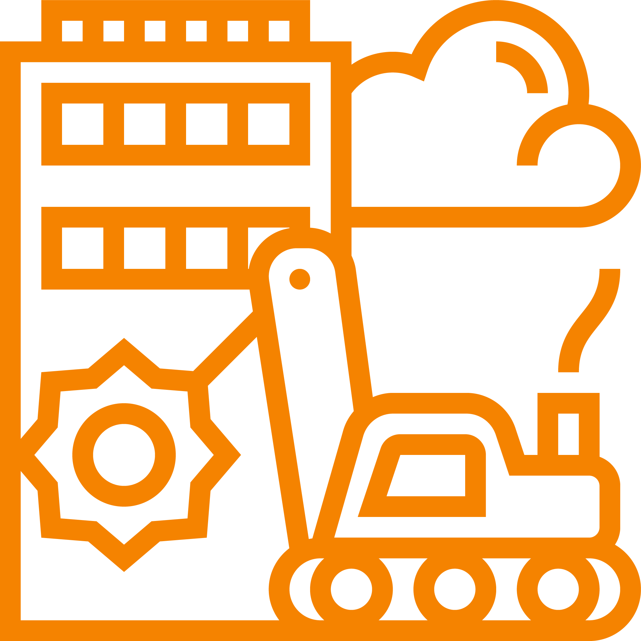 industry icon orange